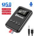 Bluetooth 5.0 Receiver Transmitter LCD Wireless Adapter 3.5MM Jack AUX FM Car Kit Handsfree Call & Mic For PC TV Car kit Speaker.