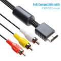 1.8m AV Audio Cable Game Composite 3 RCA Copper for  PS2/PS3/PS1 Console Wire AV Cable for PlayStation 1 2 3 Accessories. 
