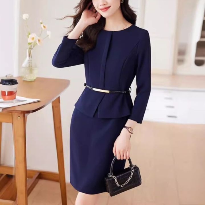 Women's%20Professional%20Dresses%20Suits,%20Women's%20Slim%20Temperament,%20Hip%20Dress%20Skirts,%20Hosts,%20Hotel%20Office%20Lady%20Overalls%20with%20Belt%20-%20Image%204
