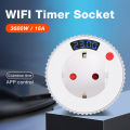  2025 New Tuya WiFi Smart Timer Socket Timing Socket 24-hours Countdown Timer Switch Mechanical Timer 16A 3680W. 