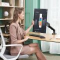 Monitor Desk Mount Stand Full Motion Swivel Monitor Arm with Gas Spring for 17-30''Computer Monitr. 