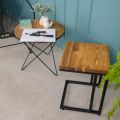 Small kitchen stool, ottoman, black metal and wood, no assembly required. 