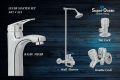 Bathroom Set Shower Set Wall Mounted Complete Bathroom Fitting 100% Brass Chrome Super Ocean Sanitary fittings LMS-333. 
