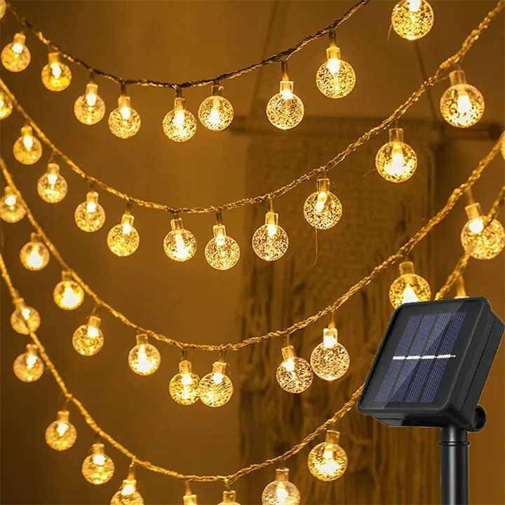 8 modes of courtyard lights, LED solar light string, outdoor waterproof ...