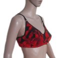 Floral Bra. Beautiful sexy floral bra. Red. 