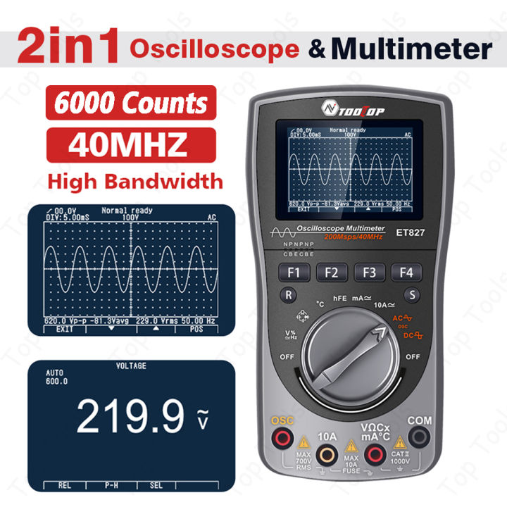 Digital Oscilloscope Multimeter 6000Counts True RMS Meter With Analog