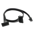 35/45/65cm Mini 4 Pin to One/Two/Three SATA Power Supply Cable For Main Board Interface SATA SSD HDD Cable Power Supply Cable.