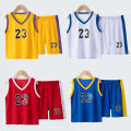 Summer CHILDREN'S Basketball Suit Boys and Girls Sports Vest Shorts Suit 23rd Handsome Boys and Students Vest Suit 2-piece..