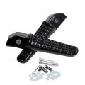 MSX125 Motorcycle Footpeg Front Rear Foot Pegs Footrest Peg for Honda Grom MSX125 CBR600 CBR1000 Silver/Black.