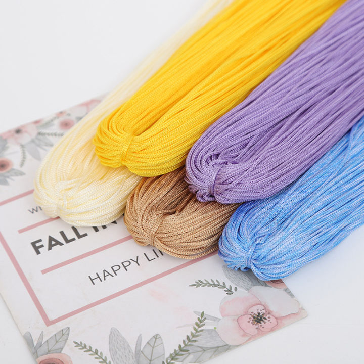 100M Colorful Nylon Cord Thread Crochet Hollow Line Macrame DIY Hand-Woven Bracelet Braided Handicrafts/Shoes