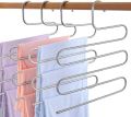 5 Layers Magic Hanger for Wardrobe, Sarees Pants Scarfs & Other Clothes Plastic Multi Purpose Hanger,. 