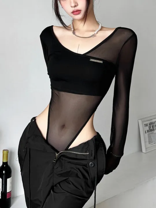 Black%20See%20Through%20Bodysuit%20Lingerie%20%20Long%20Sleeve%20Lenceria%20Femenina%20V-Neck%20One-Pieces%20Body%20Feminino%20Backless%20Tops%20For%20Women%20-%20Image%203
