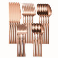 20/30/40Pcs Rose Gold Dinnerware Set Stainless Steel Cutlery Set Knife Fork Spoon Dinner Tableware Kitchen Flatware Table Set.