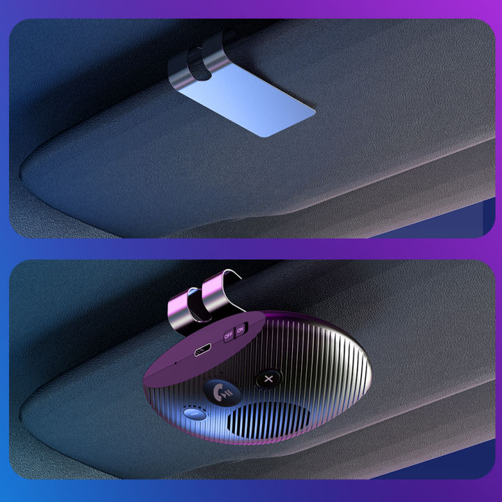 V5.3%20Bluetooth%20Speaker%20Handsfree%20Car%20Kit%20Sun%20Visor%20Clip%20Wireless%20Audio%20Receiver%20Connect%20Support%20Two%20Mobile%20Phones%20-%20Image%204
