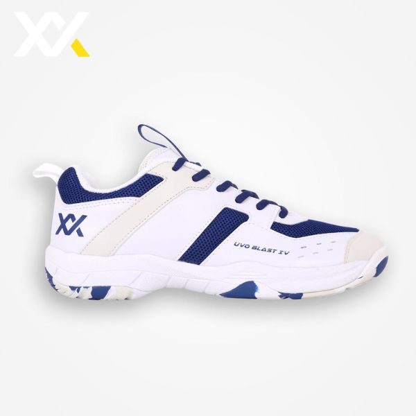 Maxx Badminton Shoes UVO BLAST 4 - (White & Blue)