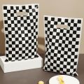 Black And White Checkered Bags Race Car Theme Party Favor Bag Goodie Candy Bags for Race Car Theme Birthday Party Decorations.