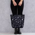 Printed Premium Quality Canvas Tote Bag, Cat Printed Tote Bag With Zipper (CP-01).