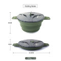 2.5L Silicone Folding Kettle Camping Teapot Portable Coffee Tea Cooking Pot Mini Boiling Water Pot for Outdoor Picnic Tableware. 