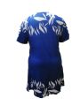 Women Fashion Plus Size 1XL-5XL Off The Shoulder Printed Short Sleeve Dress Ladies Elegant Knee Length Dress. 