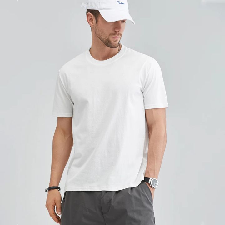 2025%20Summer%20Cotton%20T-Shirt%20High%20Quality%20Casual%20Oversize%20Tee%20Men%20Women%20Short%20Sleeves%20Tee%20Shirt%20Boys%20Basic%20Solid%20color%20Sports%20Tops%20-%20Image%202