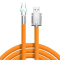 120W 6A 180 ° rotatable fast charge cable C type mobile game charger cable for Samsung liquid silicone /xiaomi /iphone. 