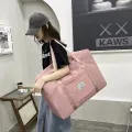 1pc Pink/Blue/Grey Travel Large Capacity Storage Bag Zipper Portable Sports Bag Versatile Gym Handbag Small, Medium, and Large. 