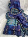 Unstitched cotton material block printed coloful comfortable three piece collection for women. 
