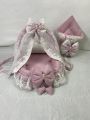 baby snuggle bed with portable handle n mosquito net n cloud cushion and carry nest in velvet stuff. 