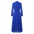 New Women Casual Tie Design Weightless Georgette China Kurti Blue Color. 
