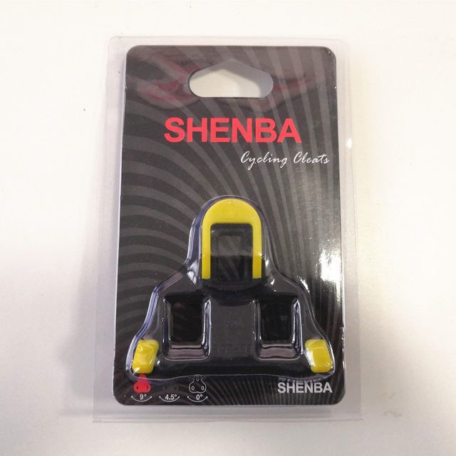 Shenba Cycling Cleats Pair SB-268 Yellow/Black 9° - Attach to your Cycling Shoes