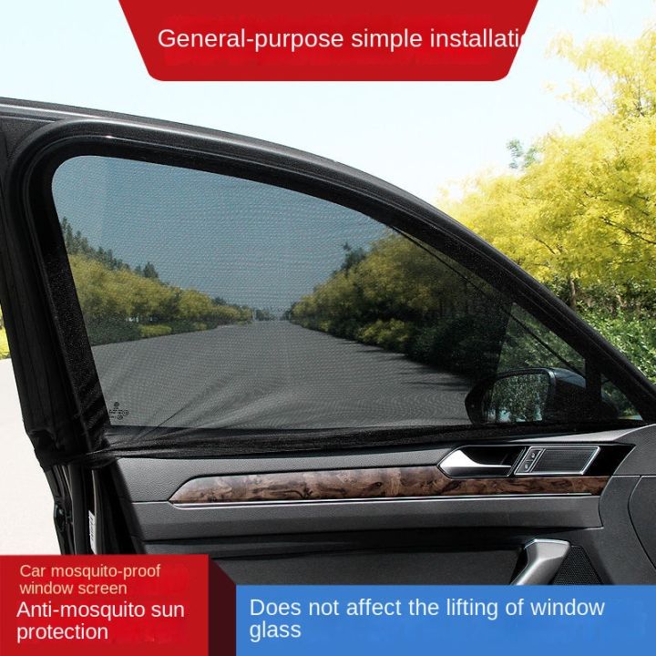 2pcs%20Car%20Rear%20Side%20Window%20Sunshade%20UV%20Protect%20Shield%20Mesh%20Prevent%20Mosquito%20Sunshine%20Privacy%20Protection%20Foldable%20Curtain%20-%20Image%207