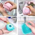 Silicone Bath Body Brush, Exfoliating Body Scrub Brush with Soap Dispenser, Ultra Soft Bath Sponge Shower Brush and Body Massager, Baby Shower Brush, Shampoo and Gel Dispenser. 