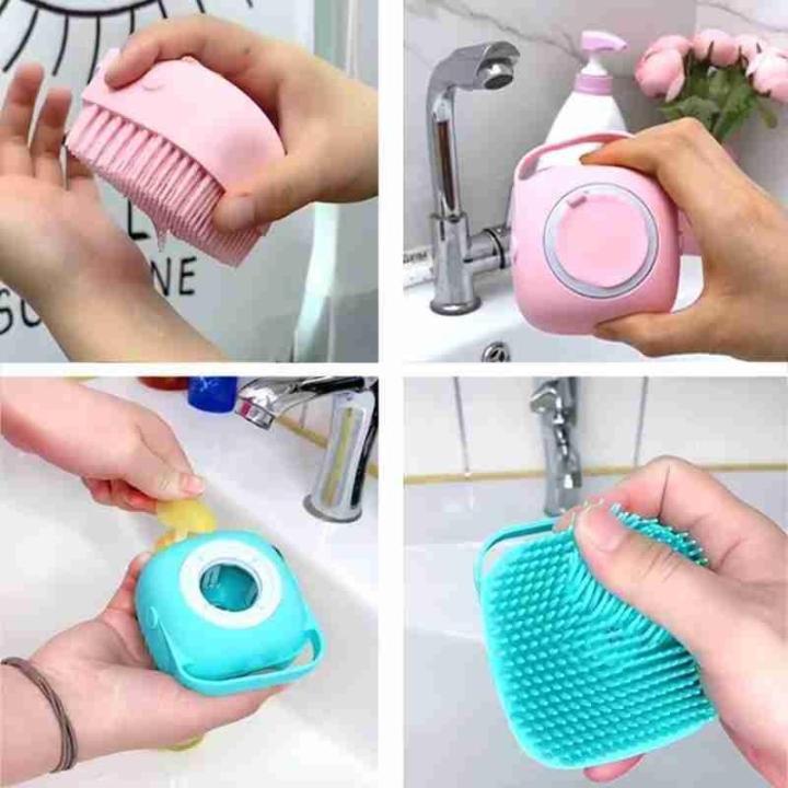 Silicone%20Bath%20Body%20Brush,%20Exfoliating%20Body%20Scrub%20Brush%20with%20Soap%20Dispenser,%20Ultra%20Soft%20Bath%20Sponge%20Shower%20Brush%20and%20Body%20Massager,%20Baby%20Shower%20Brush,%20Shampoo%20and%20Gel%20Dispenser%20-%20Image%205