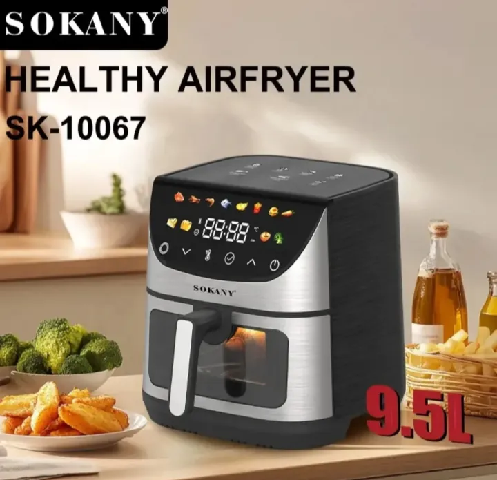Sokany%20Air%20Fryer%209.5%20Ltrs%20With%20Glass%20Window%20Basket%202400%20Watt%20-%20Image%204