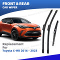 LHD Front Rear Windshield Wiper Blades For Toyota C-HR CHR C HR 2016-2023 3pc Windscreen Window Accessories 2017 2018 2019 2020.