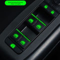 18Pcs/set Car Luminous Door Window Lift Button Stickers Car Windows Control Panel Decals Car Interior Sticker Auto Accessories. 