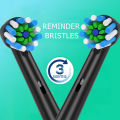 4pcs Cross Clean Brush Heads Compatible with Oral B Electric Toothbrush,Cross Generic Electric Toothbrush Heads,Black. 