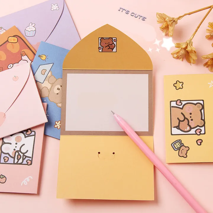 10pcs%20Bear%20Rabbit%20Blessing%20Thank%20Envelope%20Ins%20Cartoon%20Decoration%20Letter%20Paper%20Beautiful%20Cartoon%20Greeting%20Card%20New%20Year%20Gifts%20-%20Image%203