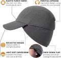 GADIEMKENSD Women's Winter Fleece Ponytail Hat Reflective Baseball Cap with Drop down Ear Warmers Golf Sports Cap M24.