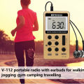 Retekess V112 Radio Mini Pocket Radio Receiver Portable Radios AM FM Rechargeble Sleep Time Earphone For Walkman Go Hiking. 