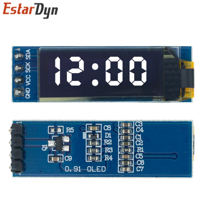 EstarDyn%200.91%20Inch%20%20I2C%20OLED%20Display%20Module%20White%20/%20BLUE%20/YelloW%20I2C%20OLED%20Screen%20Driver%20DC%203.3V~5V%20for%20-%20Image%203