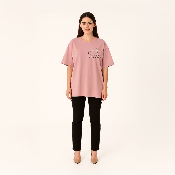 Pink%20Dreamer%20Cloud%20Sun%20Printed%20T%20Shirt%20for%20Girls%20&%20Women%20Cotton%20Jersey%20Top%20-%20Image%204