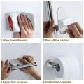 Wall Mount Toilet Towel Paper Holder Adhesive Black Silver Kitchen Roll Paper Stand Hanging Napkin Rack Bathroom Accessories WC.
