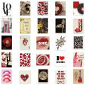 50Pcs Retro Y2K Girls Stickers Downtown Y2K DIY Stickers Scrapbooking Phone Luggage Skateboard Waterproof Decals.