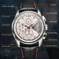 PAGANI DESIGN New PD-3306 Chronograph Men Watch Top Brand Classic Leather Waterproof Quartz Wristwatch for Man  Reloj Hombre. 