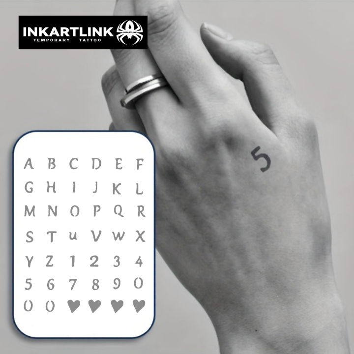 Letters and Numbers Temporary Tattoo,Lasts To 15 Days New Technology ...