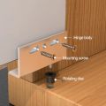 2pcs/4pcs Iron Right Angle Pivot Hinge Set For Wooden Doors  Furniture Cabinets Installation With Screws Plastic Covers. 