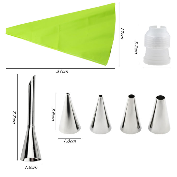 FAISDU%20Silicone%20Reusable%20Bag%20Set%20Kitchen%20Stainless%20Nozzle%20DIY%20Cake%20Icing%20Piping%20Cream%20Cake%20Decorating%20Tools%20Baking%20Accessories%20-%20Image%205