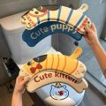 2Pc/set Reusable Warm Flannel Toilet Sticker Toilet Seat Covers Washable Toilet Seat Filling Bathroom Mat Seat Cover Universal.