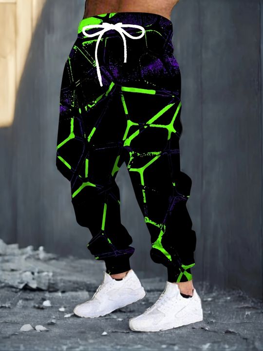 New%20Men's%20Autumn%20Neon%20Stripe%20Printed%20Soft%20and%20Comfortable%20Drawstring%20Pants%20Outdoor%20Urban%20Street%20Style%20Pants%20-%20Image%203
